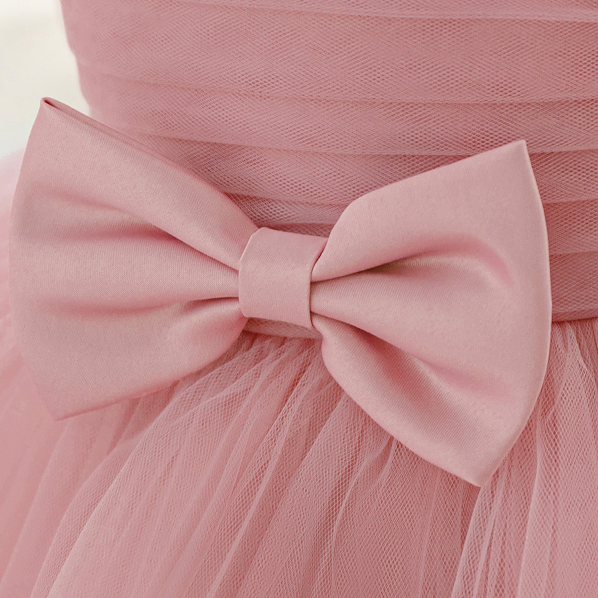 Puffy Tulle Ball Gown Baby Dress – Tiered Skirt & Bow | Party & Flower Girl Outfit