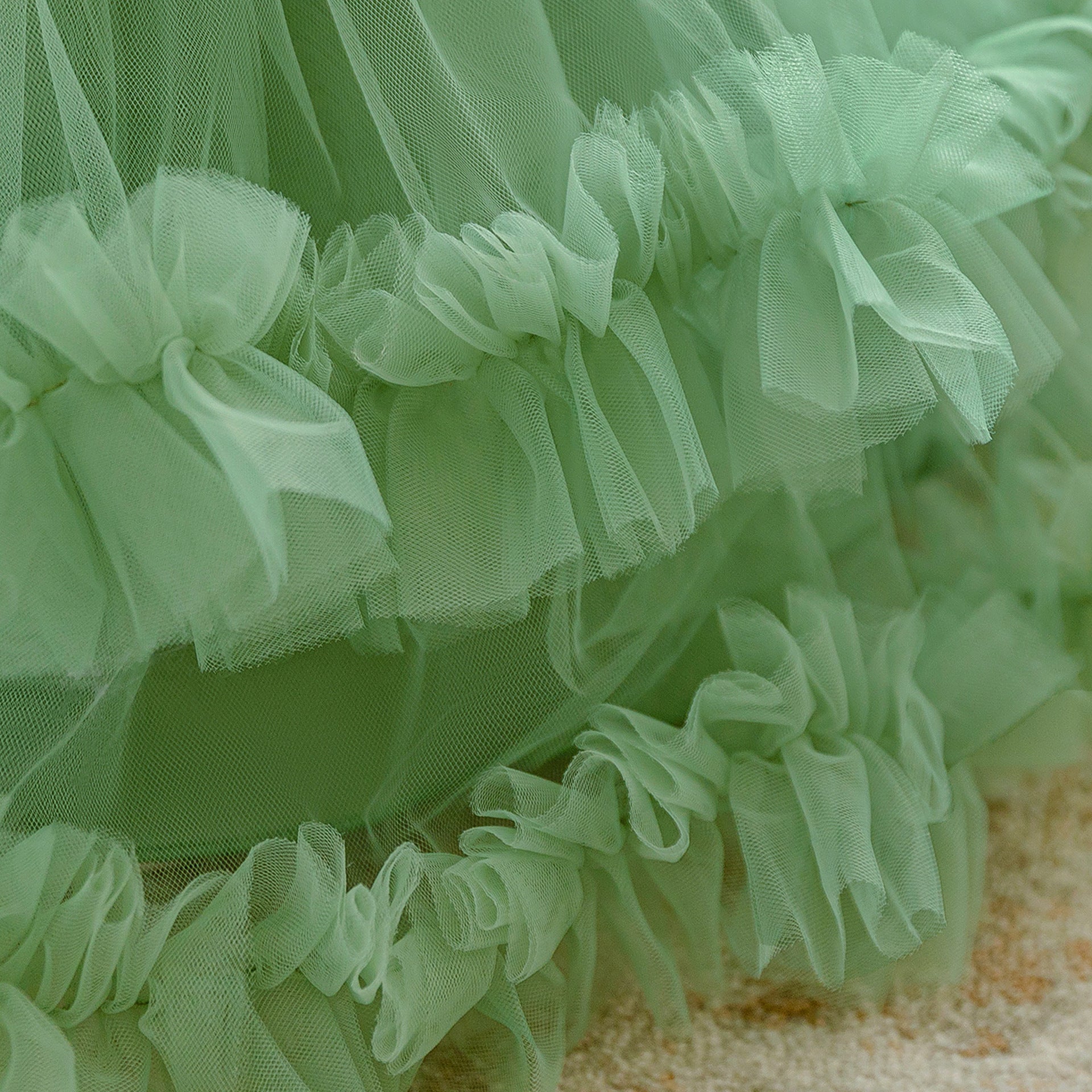 Puffy Tulle Ball Gown Baby Dress – Tiered Skirt & Bow | Party & Flower Girl Outfit