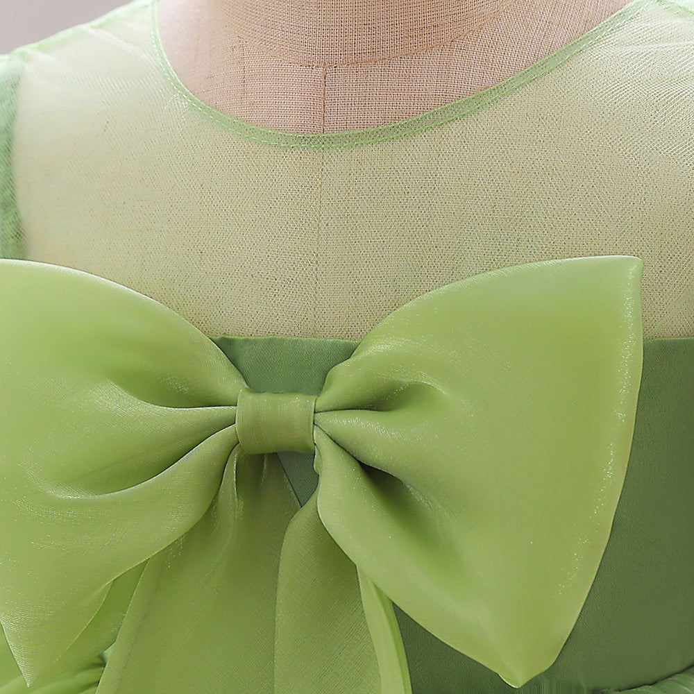 Cute Tiered Tulle Bowknot Princess Dress for Baby Girls | Party & Flower Girl Outfit