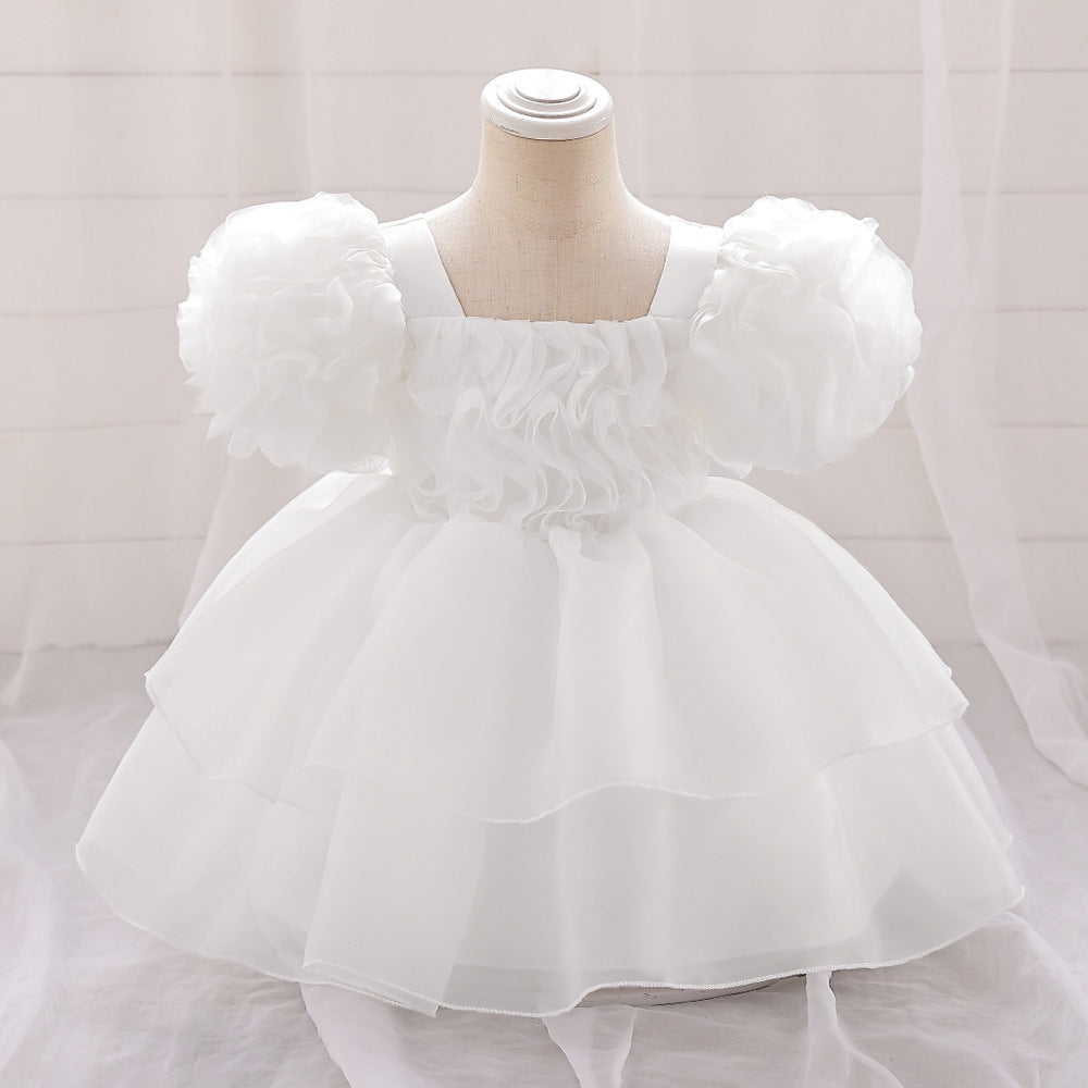 Toddler Fairy Princess Tulle Dress Puff Sleeves | Party & Wedding Outfit