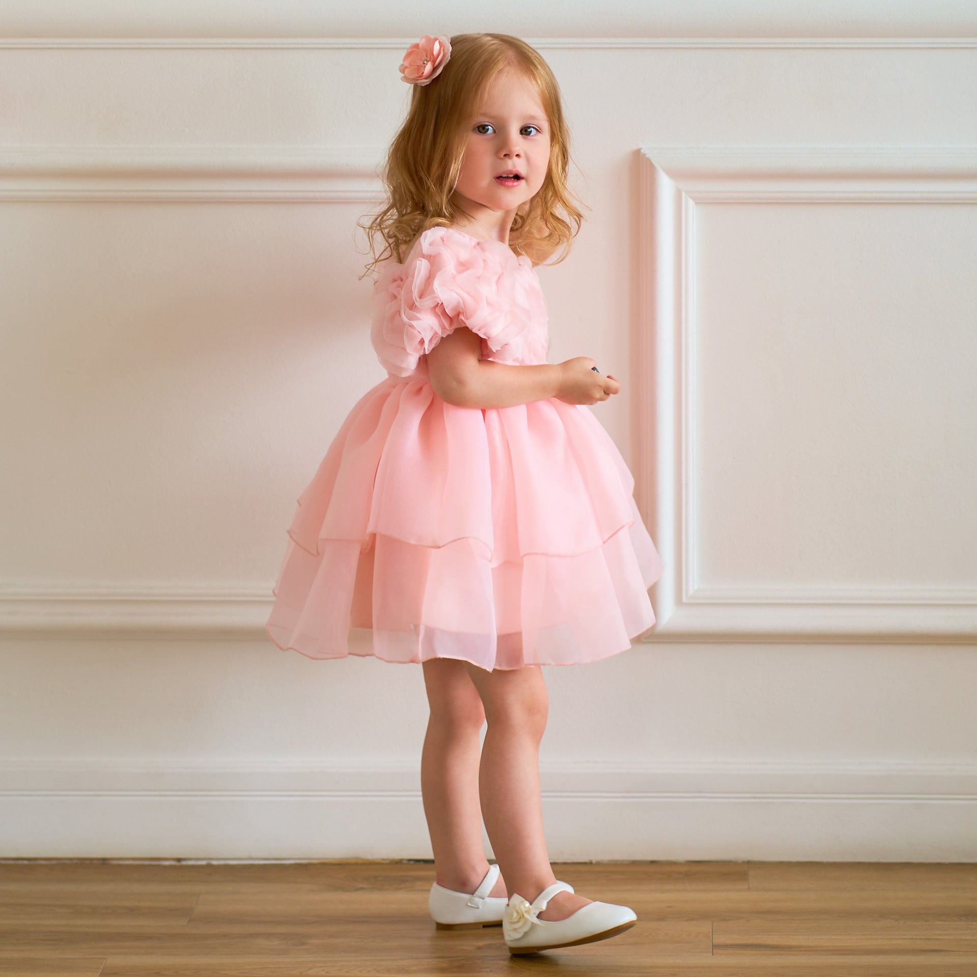 Toddler Fairy Princess Tulle Dress Puff Sleeves | Party & Wedding Outfit