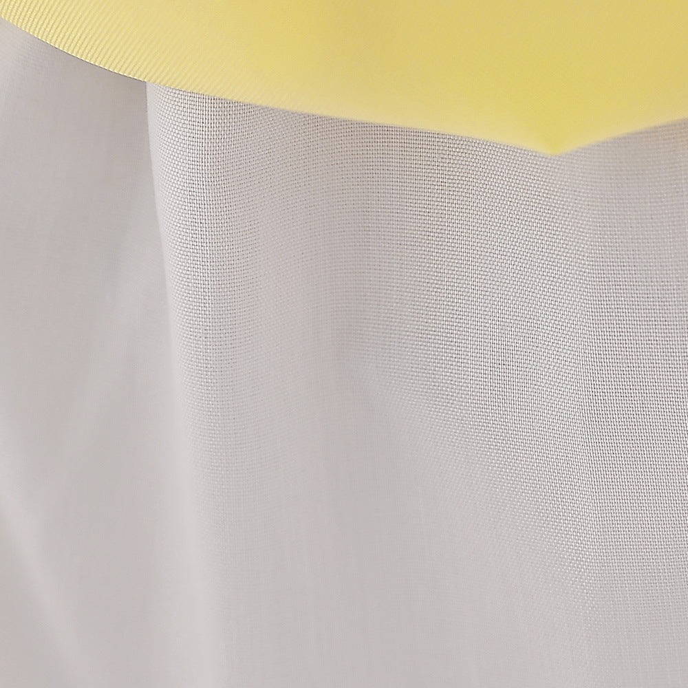 Yellow Tulle Baby Party Dress with Bow & Floral Print (9-24 Months)